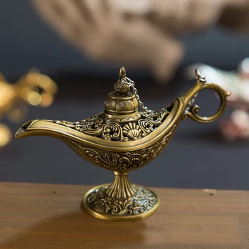 Vintage Aladdined Lampa de Ceai Aliaj de Zinc Office Home Desktop Decor Colecție de înaltă calitate, speciale ruse creative metal craft
