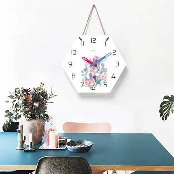 Hexagon Ceasuri Scurtă Design Silent Home Cafe, Birou de Decor de Perete Ceasuri de Perete Bucatarie Arta de Perete Mare Ceasuri relogio de parede