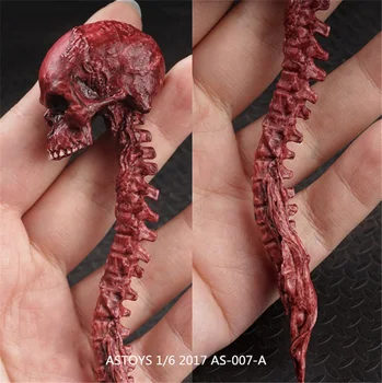 1/6 Cap sculptură Rosu/Noroi ASTOYS Zombie Craniu Schelet de Extraterestru Prădători Recuzita Scenei Accesorii AS007 se potrivesc pentru 12