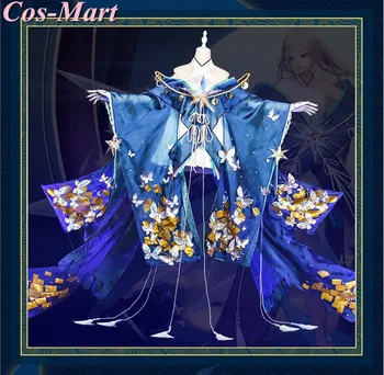 Joc Mobil Onmyoji Shiranui Cosplay Costum Șaisprezece Nopți De Vânt Floare De Zăpadă Luna Albastru Rochie Formale Rol De Îmbrăcăminte S-L