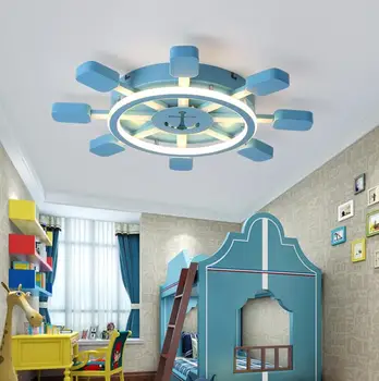 Copii lampă de plafon moderne Nordic personalitate creatoare carma de vapor dormitor camera lampă lampă de moda studiu camera copiilor lampa