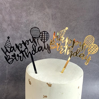Happy Birthday Cake Topper Acrilice petrecerea de Ziua Desert prajitura topper