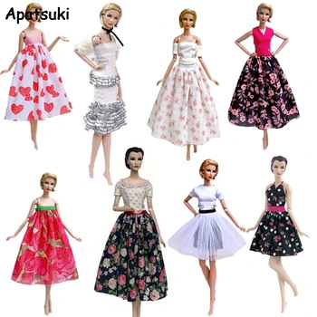 Moda 1/6 Papusa Haine Pentru Papusa Barbie Costume Florale Rochie De Petrecere Rochie Camasa Si Fusta Midi Rochie De 1:6 Papusi Accesorii De Jucarie Pentru Copii