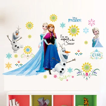 Desene animate Copii DIY Autocolant Perete Frozen 2 Prințesa Anna Și Aisha Puzzle Camera Copiilor Decor din PVC Pegatinas Autocollant Enfant
