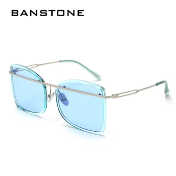 BANSTONE Design Elegant pentru Femei ochelari de Soare Cadru Metalic Vintage Ochelari de Soare 6 Culori UV400 Gafas De Sol