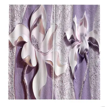 Perdele violet louts cortina 3D Cortina de Lux Opace Fereastră Perdea de Living relief Decor perdele