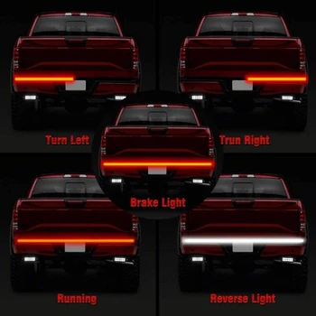 Camion de Lumină Bar Camion Bara de 49 Inch Hayon Benzi 90 LED Roșu/Alb pentru Rularea de Frână Rândul său, Semnal Reverse Lumina