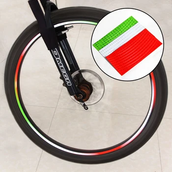 Reflectorizante pentru biciclete Banda autocolant se potrivesc pentru Discul de frână roată de Bicicletă 6 Culori autocolant impermeabil 1 Foaie (8 Dungi)
