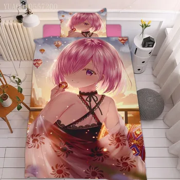 Sexy 3D Fete Anime lenjerie de Pat Ram de Imprimare Carpetă Acopere pentru Adulți Dormitor Regina King Completă de housse de couette Transport Gratuit