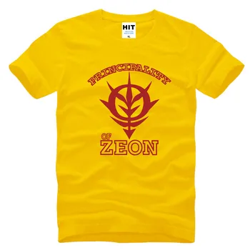 Japoneze Anime Gundam Principatul Zeon Barbati Mens T Shirt T-shirt Maneca Scurta din Bumbac Tricou Tricou Camisetas Masculina
