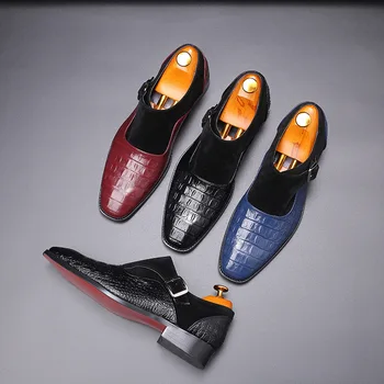 În 2020, cel mai NOU Brand de Lux din Piele PU de Moda, Oameni de Afaceri Rochie Mocasini Ascuțite Negru Pantofi Oxford Respirabil Formale Pantofi de Nunta