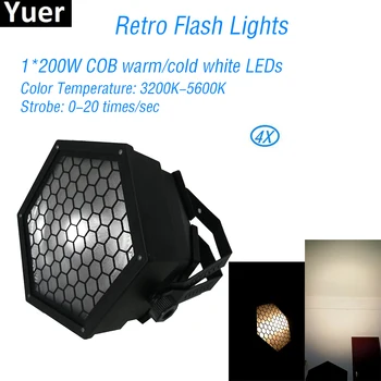 4buc/Lot Retro Lumini Flash COB Par LED-DMX Lumina Disco Club echipamente DJ Culoare muzica de Petrecere CONDUS de Spălare Etapă Efecte de Iluminare