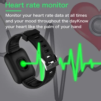 116Plus Ceas Inteligent 2020 Digital Sport Brățară Inteligent Rata de Inima Ceas Monitor de Ritm Cardiac Ceasuri Inteligente Fit pentru Barbati Femei Copii