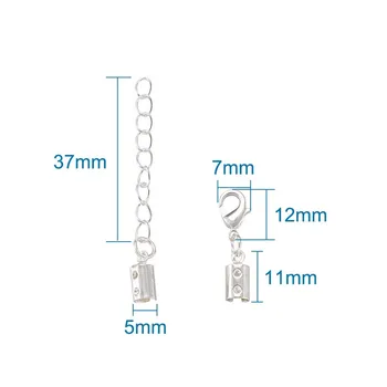 35x11mm Alama Bratara Colier Prelungitoare Lungi Lanț Seturi cu Ori Cablu Sertizare se Termină & Homar Ghearelor Incuietoare Bijuterii DIY Face