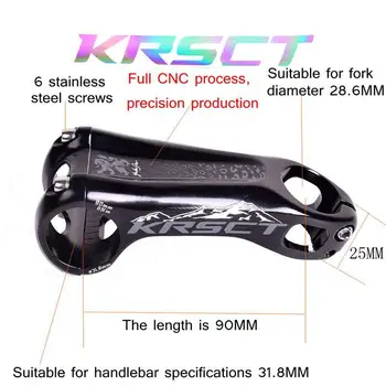 Biciclete stem KRSCT drum de 20 de Grade Stem Drum MTB Biciclete usoare ocupa 7075CNC din aliaj de aluminiu maner 28.6/31.8 mm 80/90/100mm