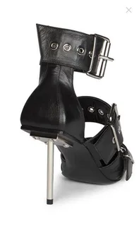Moda Subțire Tocuri Ascuțite Toe Femei Pompe New Sosire Primavara-Vara Tocuri Metalice Gladiator, Cizme Glezna Rochie De Petrecere Pantofi