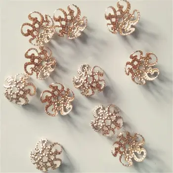 100buc / lot Jinhua Tuo gaura cu o floare mică capac poros tubular flori grijă de bijuterii DIY accesorii materiale