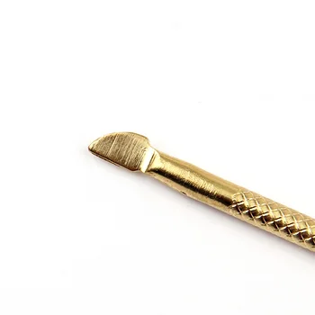 1 buc de Aur Împingător Cuticula Nail Art Manichiura Pedichiura Instrumente din Oțel Inoxidabil pilă de Unghii Piele Moarta Împinge Cuticula Remover Unghii Împingător