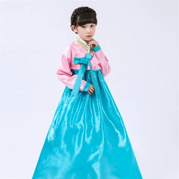 Ziua de nastere Cadou de Anul Nou Multicolor Costume Cosplay pentru Copii Fată Dress Hanbok Stil coreean Petrecere Copii Național de Dans Yukata