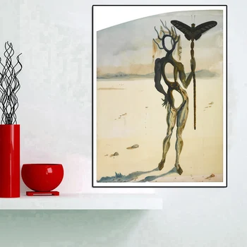 Salvador Dali Abstract răsucite characterOil Pictura pe Panza, Postere si Printuri Cuadros de Arta de Perete Imaginile Pentru Camera de zi