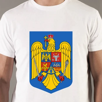 50121# Stema României tricou barbati tricou top tee de vara Tricou de moda se răcească, O gât tricou maneci scurte