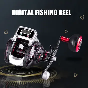 Spin Tambur de Pescuit Pește Volan Afișaj Digital de Metal Neted Poartă Accesorii Piese EDF88