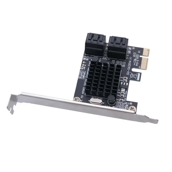 4 Port SATA III Card de Expansiune 6Gbps PCIe 1X to SATA 3.0 Adaptor Converter Suport pentru Card IPFS Hard Disk Dispozitive de Card