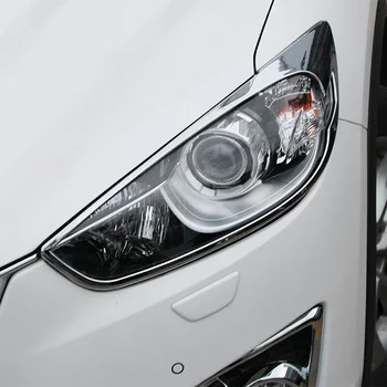 ABS Cromat Pentru Mazda CX-5 2013 2016 Masina Față de Lumină Lampă de Cap Faruri Acoperire Cadru Trim accesorii styling auto 2 buc