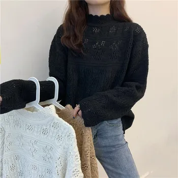 Pulover tricotat pentru Femei Pulover Casual-Pulover Gol Afară Birou Doamnă Harajuku Chic coreean Pulover pentru Femei de Îmbrăcăminte de Toamnă 2020