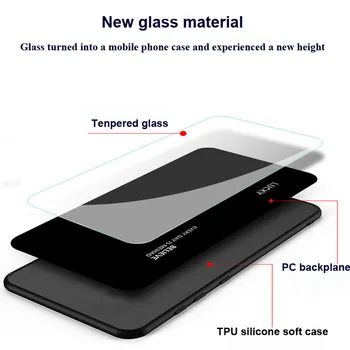 Culoarea negru Ultra Slim Silicon Moale Caz Pentru Xiaomi Mi 9T Pro Gradient de sticla Greu capacul din Spate Pentru Xiaomi Mi 9TPro Cazuri