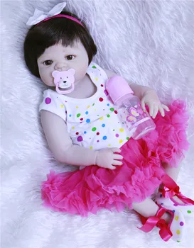 Bebe 22inch New Sosire Fetita Renăscut Păpuși Jucărie pentru Copii Pline de Silicon Vinil 55cm Viața Reală Bebe Renăscut în Viață Papusa Fierbinte