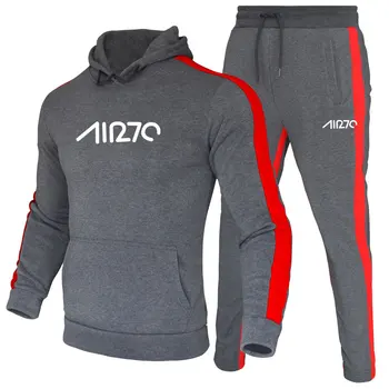 Noul 2021 bărbați hoodie este un gros imprimat sport hoodie și pantaloni, potrivite pentru casual pentru barbati