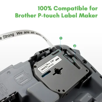Compatibil Brother MK 231 Eticheta Negru pe Alb MK-231 Eticheta 12mm mk231 Eticheta Caseta Printer Panglică Pentru Brother P-touch Label Maker