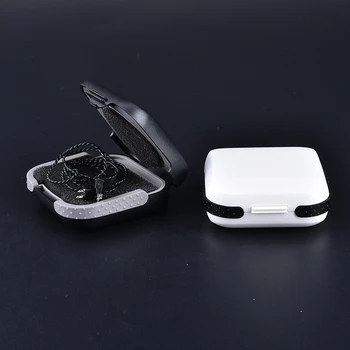 Portabil Căptușeală de Spumă ABS Material auditiv Cazul Cutie de Depozitare Negru Alb Bijuterii de Afișare de Ambalare