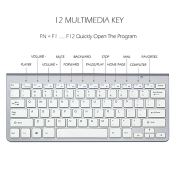 2 buc Profesionale USB Tastatura Wireless 2.4 G MINI Structură Compactă Tastatura cu Mouse Optic Set Pentru Laptop, PC, iPad Acasă
