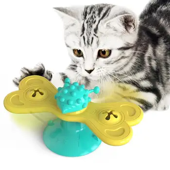 Jucarie Pisica Pisoi Moară De Vânt Jucarii Interactive Cu Perie De Masaj Pentru Pisici Animale De Companie Juca Placă Turnantă Minge Puzzle Interactiv Smart Jucării Pentru Animale De Companie