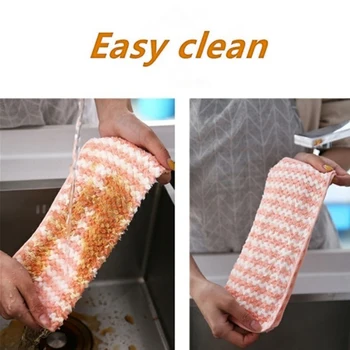 5Pcs Bucătărie Acasă Practic Convenabil Multifuncțional Durabil Anti-grăsime din Microfibră de Curățare Pânză Prosop de Vase Spălare Pad