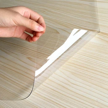 Transparent Impermeabil fata de Masa din PVC fata de Masa Model Solid de Ulei-Dovada față de Masă de Sticlă Cârpă Moale 1.0 mm Birou Mat Acoperire