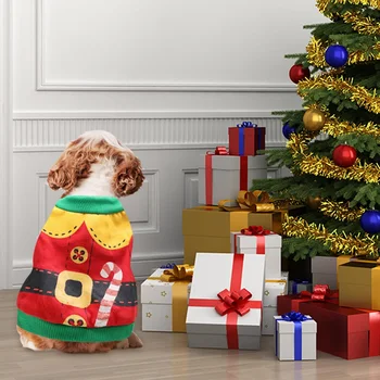 Câine de Companie drăguț Haine de Crăciun Costum de Pisica Îmbrăcăminte de Iarnă Catelus Pulover pentru Mediu Mic Câini de Companie Haine de Crăciun Îmbrăcăminte