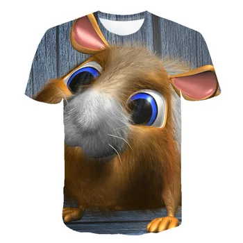 Funny t-shirt pentru baieti si fete cu 3D model urs, băiat de desene animate de haine, animale, îmbrăcăminte, copii T-shirt