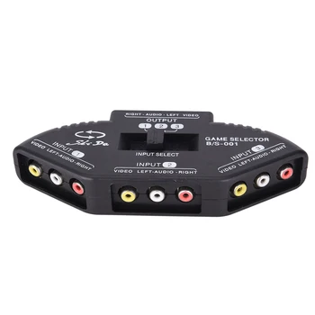 3-Way Audio-Video AV RCA Comutator Selector Cutie Compozit Splitter cu 3-RCA