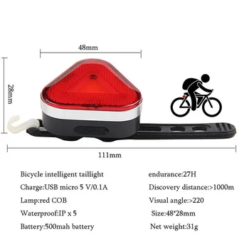 Bicicleta Super-Luminos Fata-Spate Bicicleta de Lumina Lanterna pentru Bicicleta USB Reîncărcabilă COB Lampă Accesorii