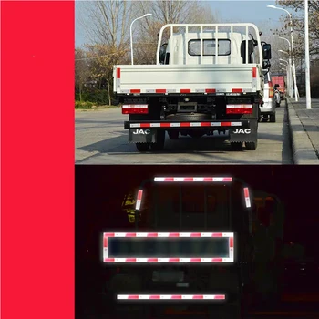 10BUC autocolant Reflectorizant bandă alb și roșu reflectorizant de avertizare banda auto-adeziva direct pasta pentru Van masina