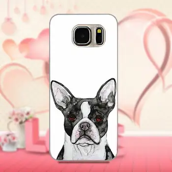 Moale Capa Caz Pentru Samsung Galaxy A3 A5 A7 J1 J3 J5 J7 S5 S6 S7 S8 S9 edge Plus 2016 2017 Boston Terrier Pui de Design