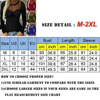 Femei sexy Goale Sexy Solid Topuri Doamnelor Maneca Lunga Slim Camasi Pulover Săritor Bază Tricouri T-Shirt 2019New