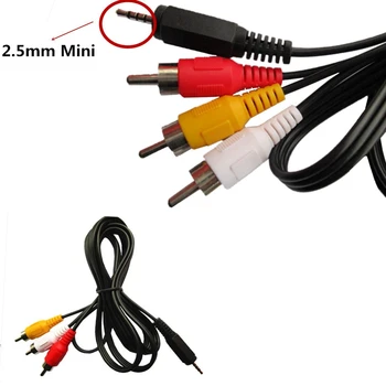 1,5 m/4.9 ft 2,5 mm Male Plug cu 3 RCA de sex Masculin Composite AV Audio Video, Cablu Calitate Cablu de sex Feminin Port Pentru GPS Auto DVR Video
