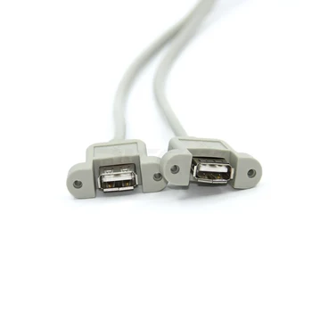 10buc USB Dual-Port Șicane Linia Cablu USB Conector de Expansiune Cablu din Spate a carcasei Cablu de Extensie 9pin 31CM Fara Fier