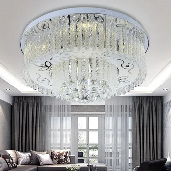 Simplu rotund moderne living lampă de plafon cald dormitor romantic carte lampă cameră de hotel cristal lampă de acasă
