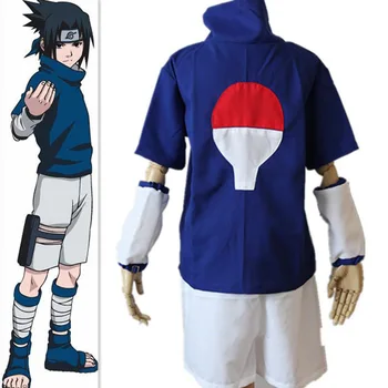 Athemis Naruto Sasuke costum cosplay anime cosplay costum adult cămașă pantaloni maneca costum Cosplay costum pentru bărbați și femei 2018