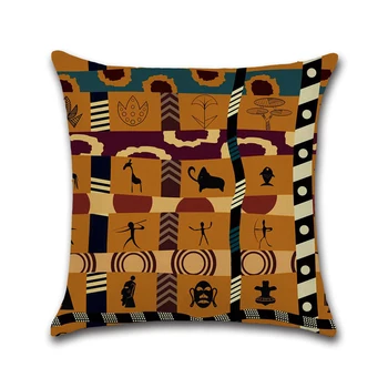 Stil African față de Pernă Clasic lenjerie de pat din Bumbac fata de Perna Masina Canapea scaun Scaun SquareThrow Perna Pentru a Trăi Acasă Decorative